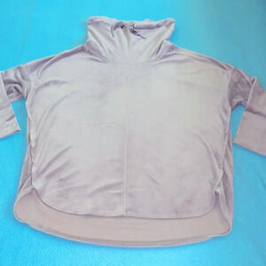 CALVIN KLEIN PERFORMANCE velvety stretch lavender drawstring cowlneck NEW size L